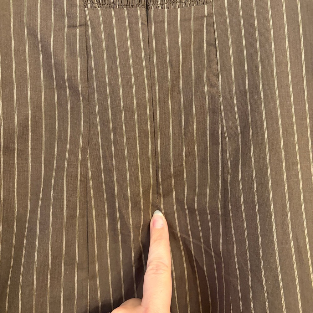 DISSH Riley Chocolate Stripe Midi Dress 4 European Summer Vacation Cotton NWT - Picture 13 of 16